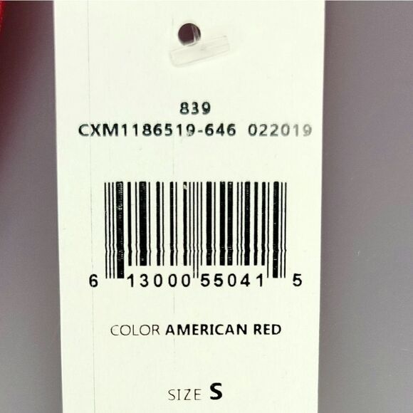 NEW BCBG Red LS Crop Top Size S - Picture 5 of 5